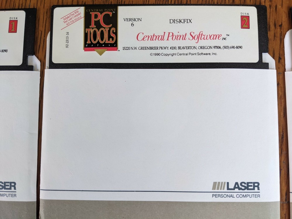 Laser Computer Central Point Software PC Tools Deluxe 6.0 for IBM - 6 DISK SET