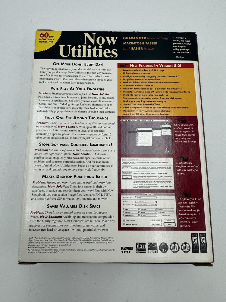 Vintage Now Utilities For Macintosh Version 5.0