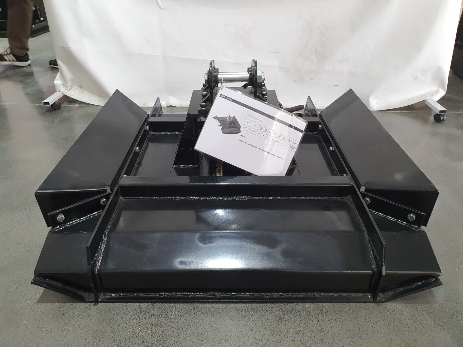 AGT 35in Brush Mower Mini Excavator Cutter Mower Attachment Black 110KG 12EX-RC