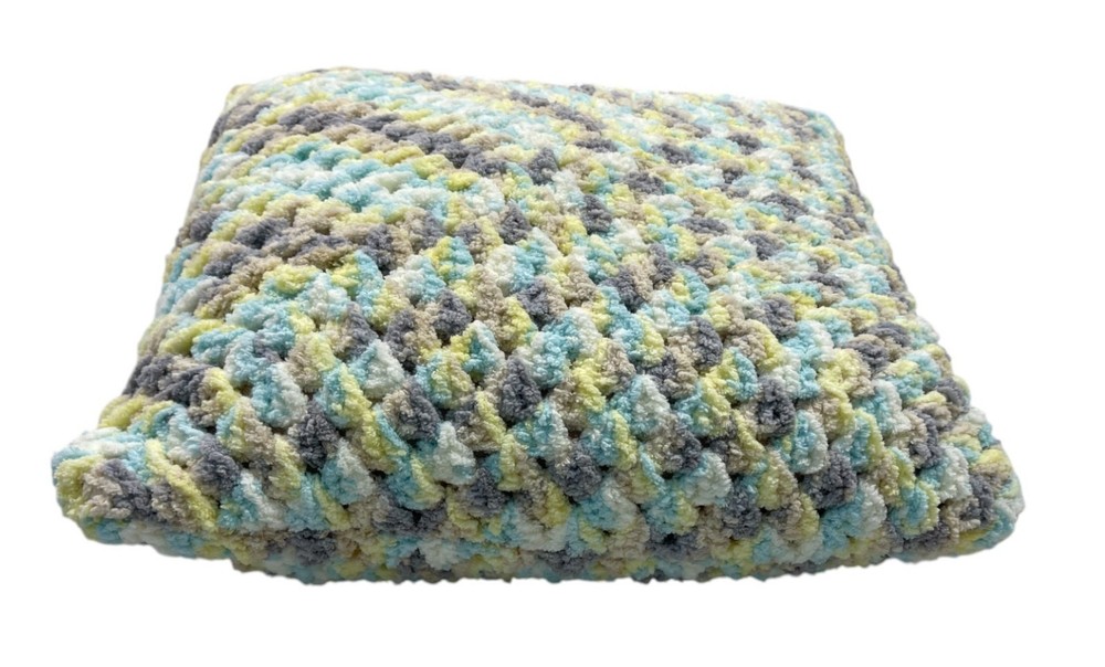HANDMADE CROCHET Square Cushion Chenille Granny Stitch With Insert 40 x 40cm