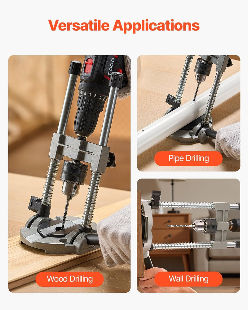 Drill Guide, Multi-Angle Press Portable Precision Drilling Guide Jig Attachment.