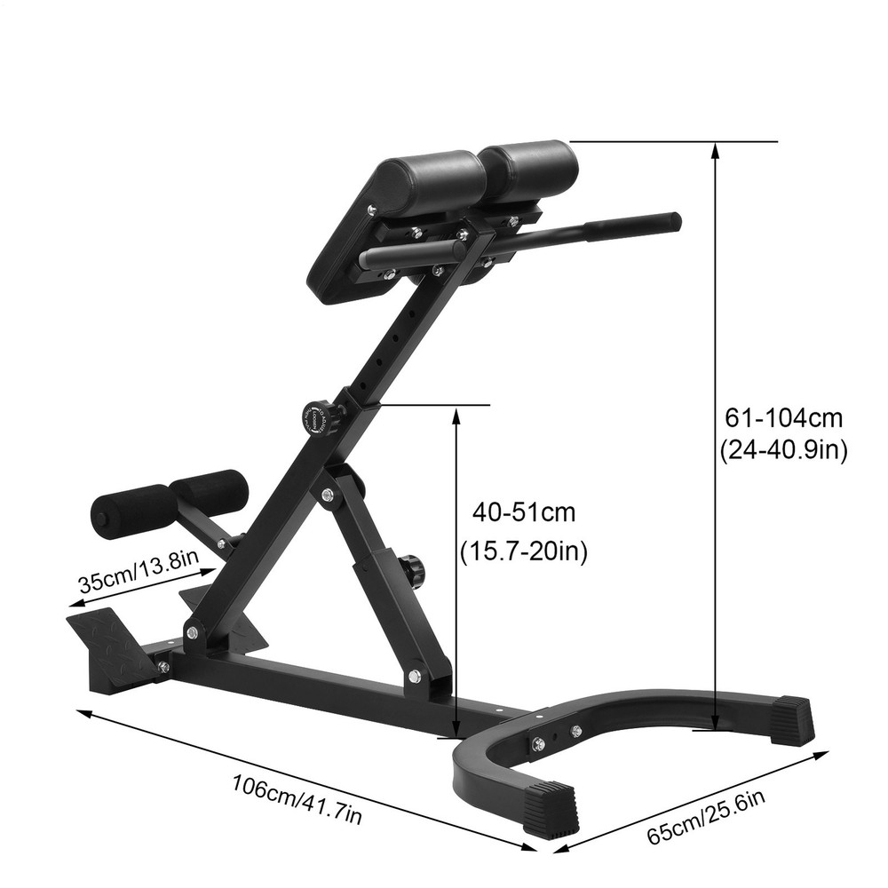 Roman Chair Back Extension Hyperextension Bench Multi-Function Adjustable