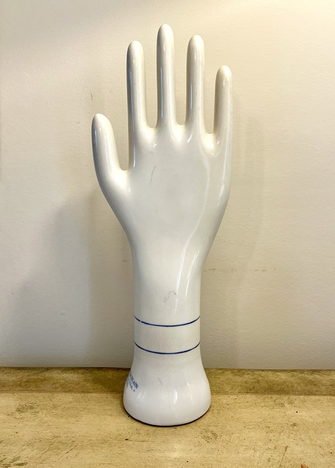 Vtg 1976 GENERAL PORCELAIN Commercial Large Hand Glove Mold Mannequin 14”Display