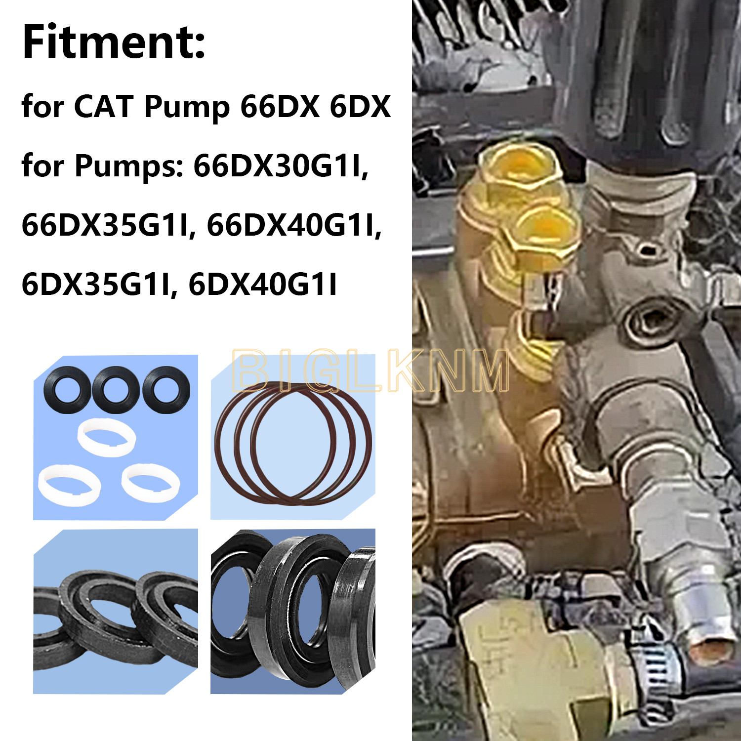 NEW 34262 Seals Rebuild Kit for Cat Pump 66DX 6DX Pressure Washer Pump 6DX35G1I
