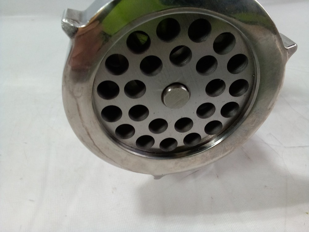 Stainless Steel Manual Meat Grinder, Missing Handle and Bottom
