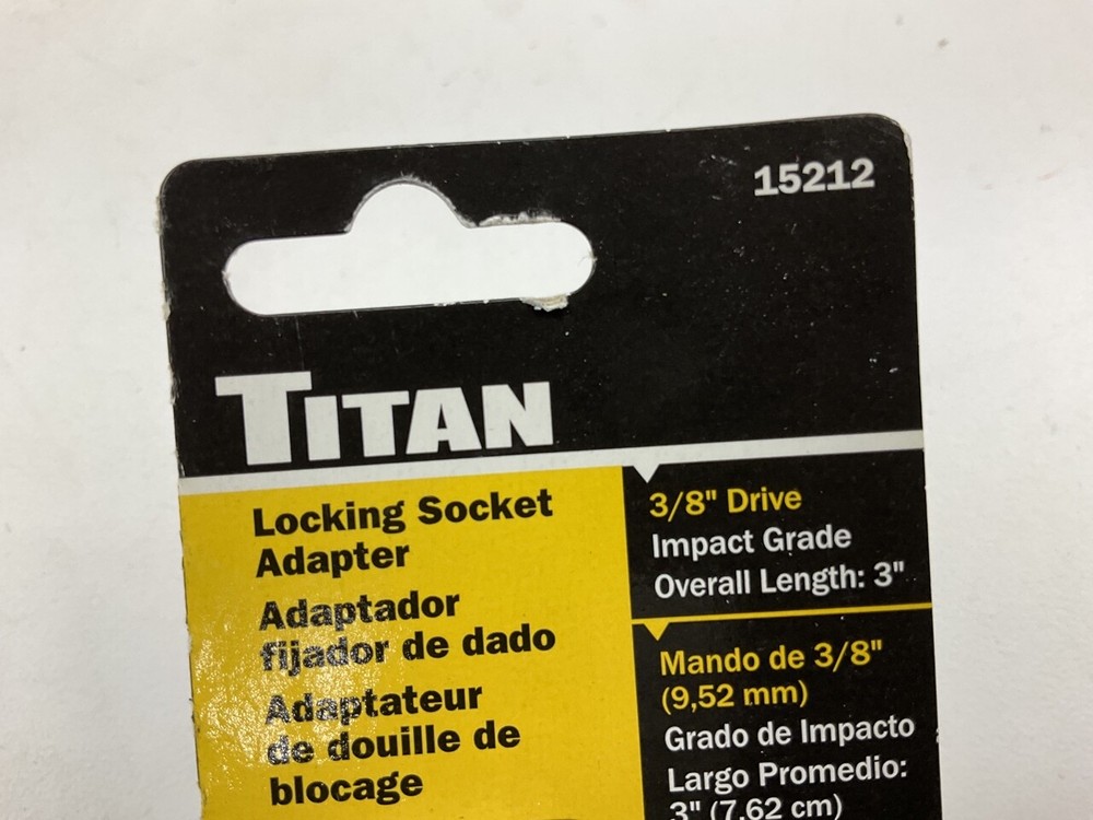 Titan 15212 3" Hex To Square Locking Socket Adapter (1 Piece)
