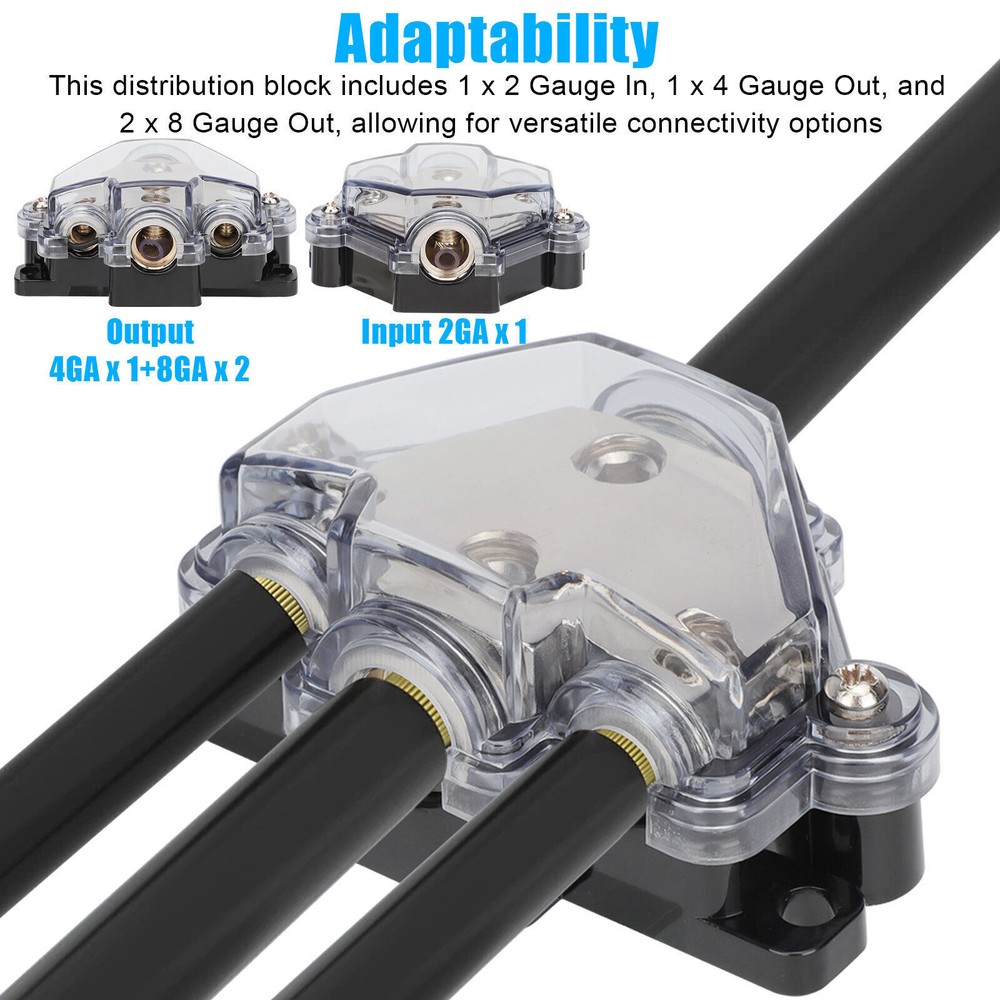 Simplify Wiring Process Distribution Block 1 In 3 Out for Amplifiers