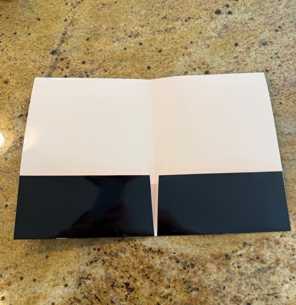 CHANEL Authentic Black Logo Folder
