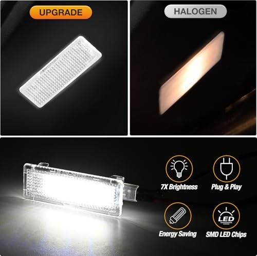 2PCS LED Interior Door Panel Light Courtesy Warning for BMW 2004-2012 White