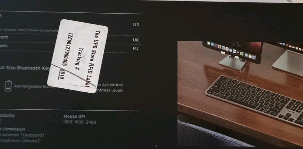 ProtoArc Backlit Bluetooth Keyboard and Mouse Set KM100-A