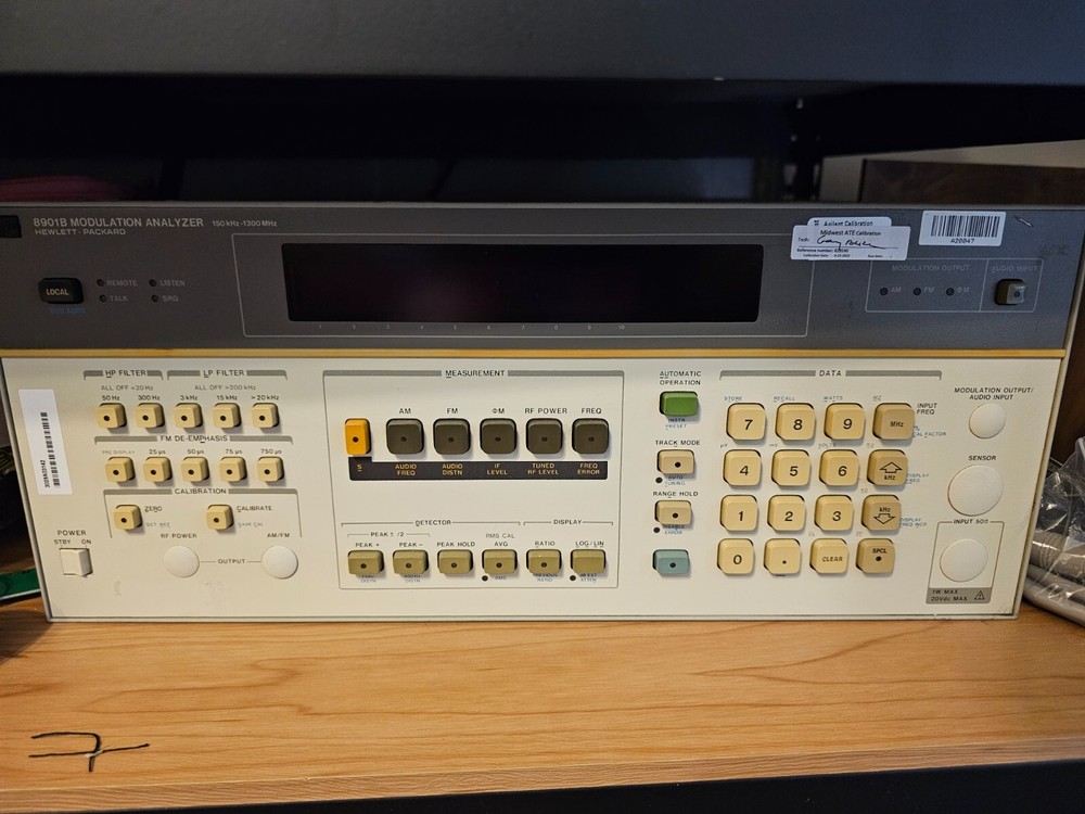 HP 8901B Modulation Analyzer, 150Khz-1.3Ghz