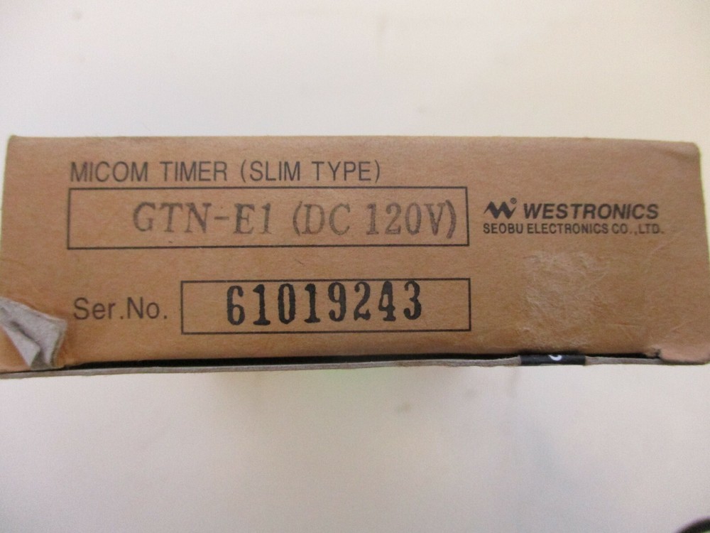 WESTRONICS ELECTRONIC MICOM TIMER SLIM TYPE GTN-E1 DC120V