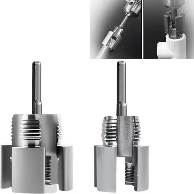 2pcs Integrated Internal & External Pipe Threading-Tool,PVC Pipe Threader Kit