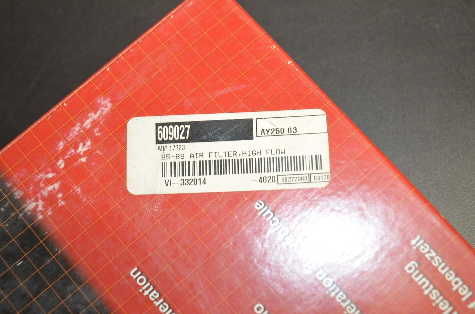 K&N High-Flow Air Filter 1985 1986 1987 1988 1989 Corvette Part #33-2014