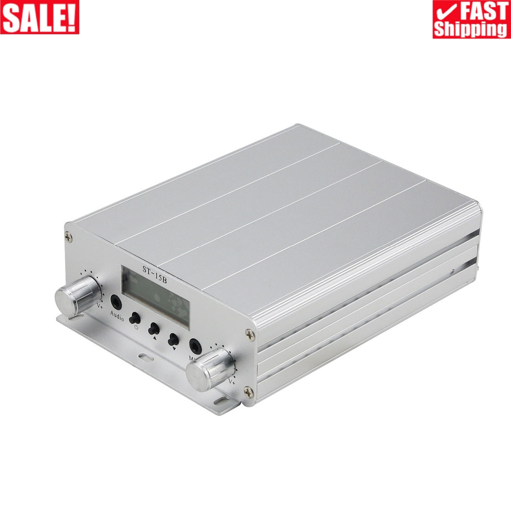 15W FM Broadcast Transmitter Stereo PLL FM Radio Broadcast StationST-15B