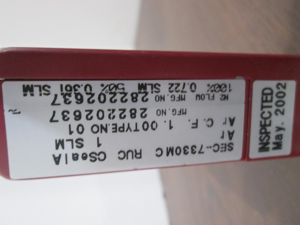 Stec, SEC-7330, 1 SLM, AR, 9-Pin Mass Flow Controller, Used