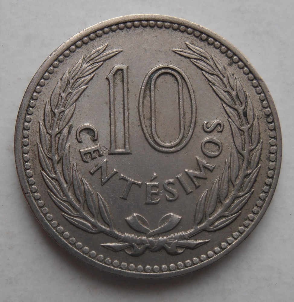 URUGUAY 10 CENTESIMOS 1953