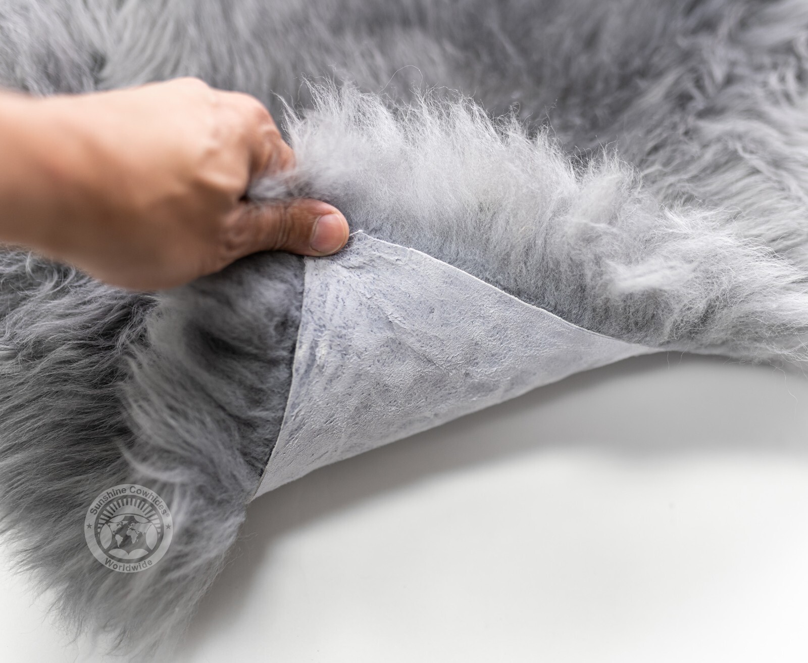 Real Sheepskin Rug Grey - Size 2 x 3'