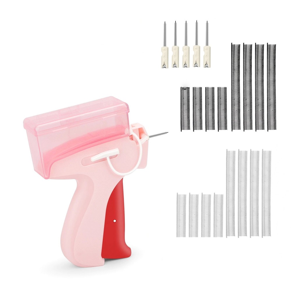 Pink Stitch Gun Smooth Operation Effortless Fixing Multi-purpose for Wool Cotton
