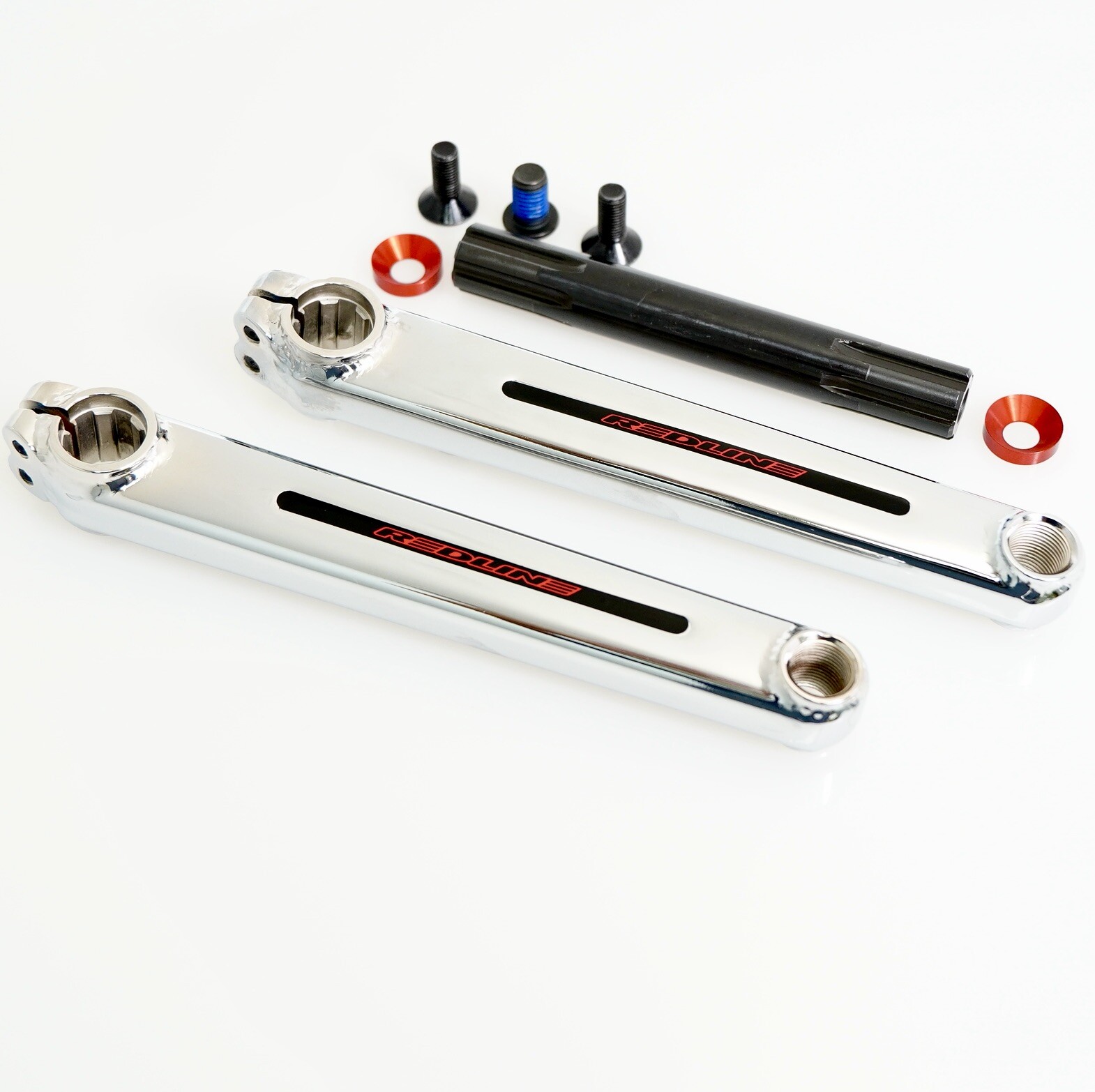 REDLINE FLIGHT Cranks BMX 3-piece Cranks 175 mm Chrome Old School BMX Crank Arm