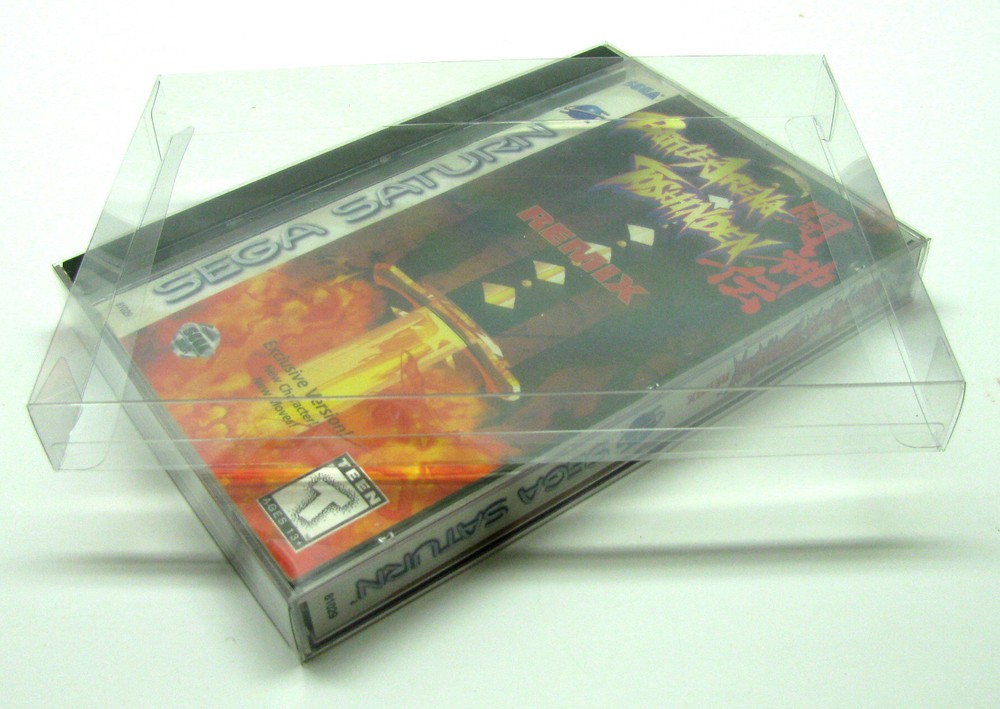 50x SEGA SATURN CIB GAME - CLEAR PLASTIC PROTECTIVE BOX PROTECTOR SLEEVE CASE