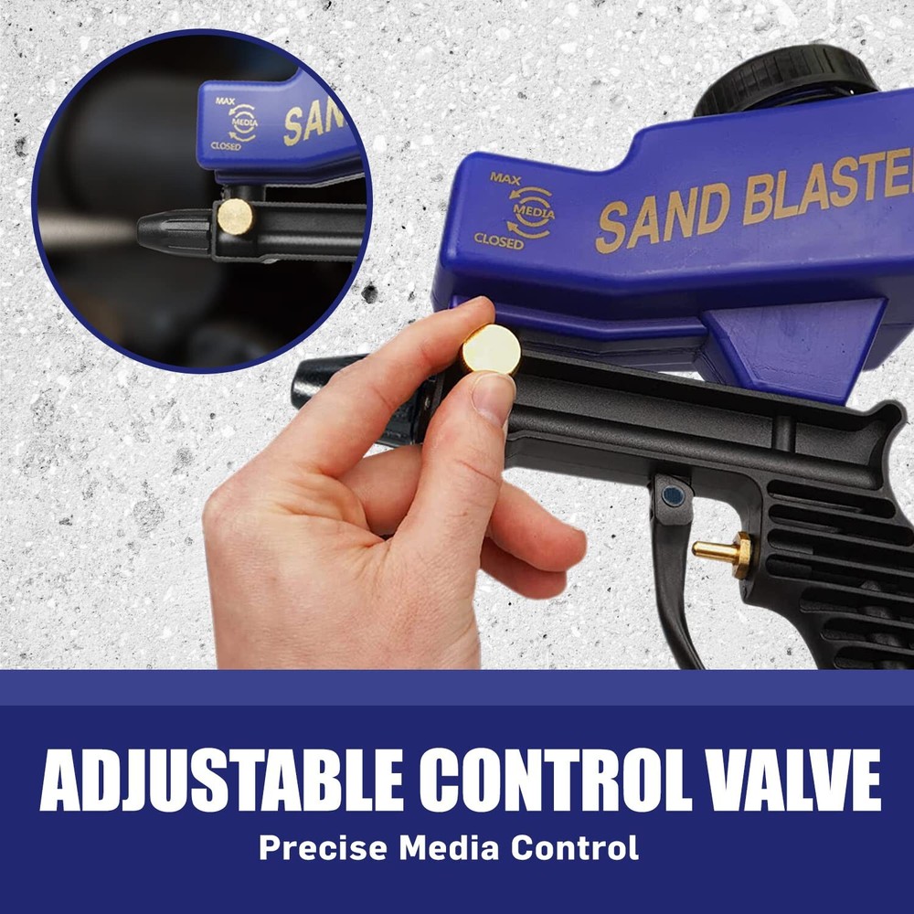 LE LEMATEC Sandblaster Gun Kit, Includes NPT Connector, Ceramic Blasting Tips...