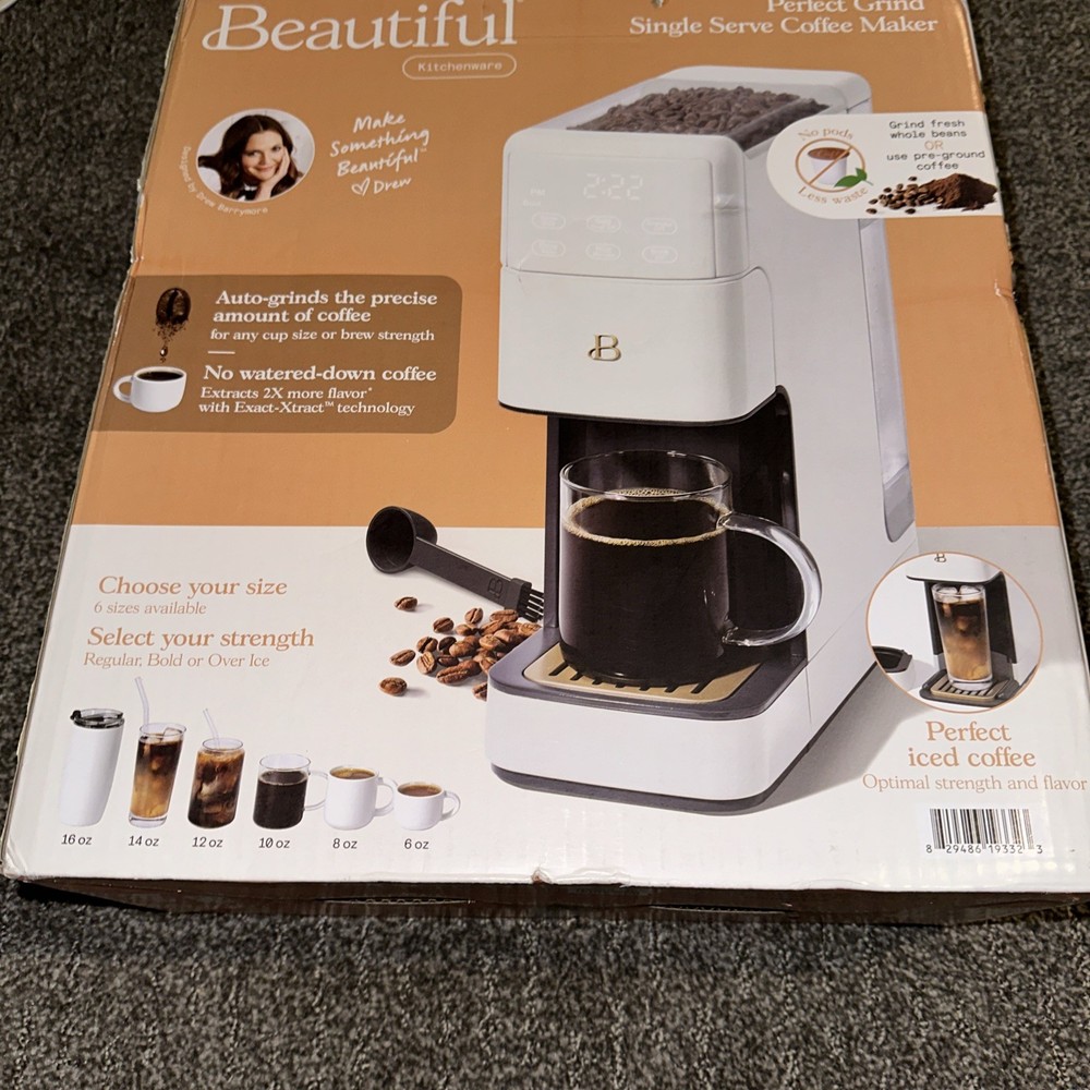 Beautiful by Drew Perfect Grind™ Programmable Single Serve Coffee Maker Works
