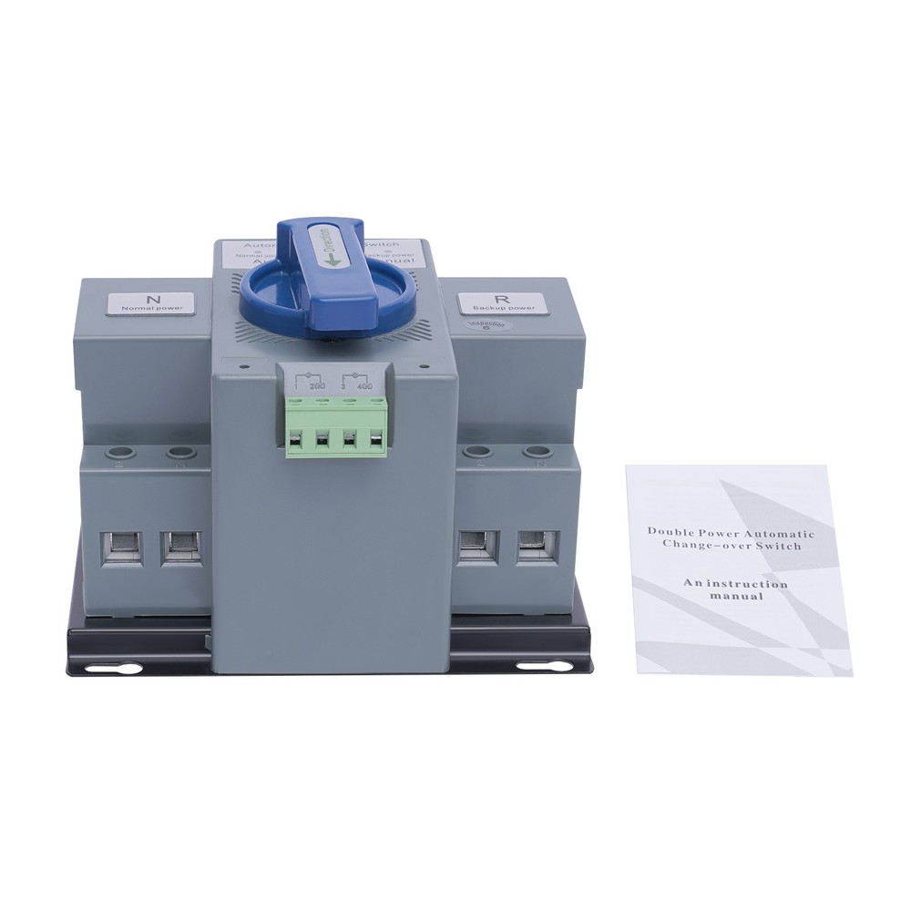 63A ATS Dual Power Automatic Transfer Switch for Generator Changeover Switch 2P