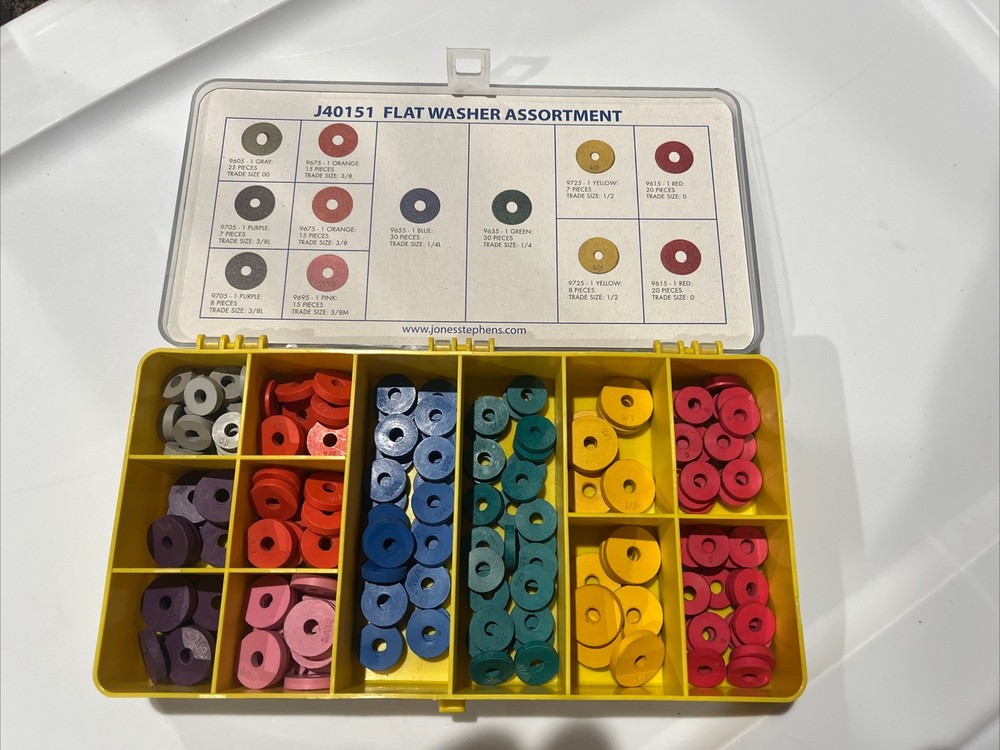 Assorted Flat Washer ASSORTMENT Kit PartNo J40151 JonesStephens
