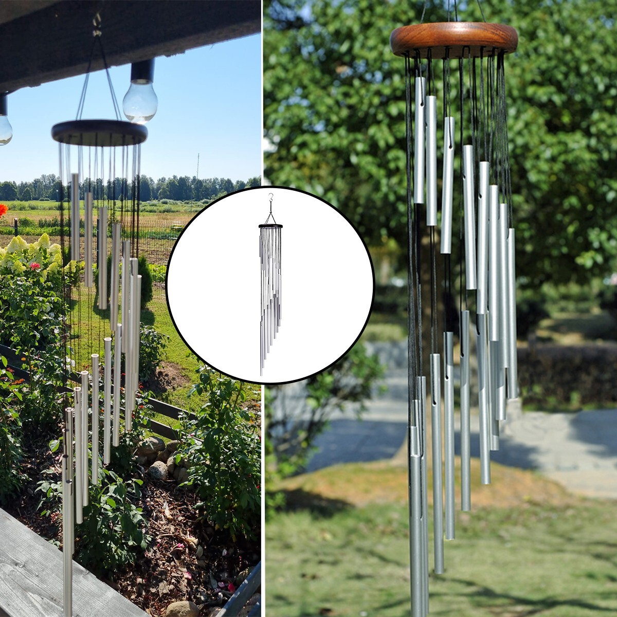 Large 18 Tubes Windchime Chapel Bells Wind Chimes Outdoor Garden Home Decor Gift