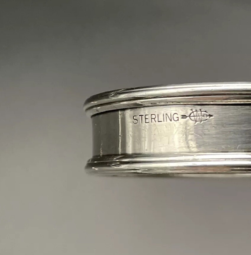 Sterling Silver Napkin Ring Name Engraved “JOHN” Webster & Co
