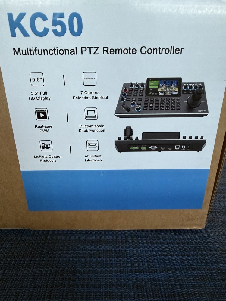 Katovjjts KC50 PTZ Remote Controller Camera with Preview, 4K UHD Input/Output