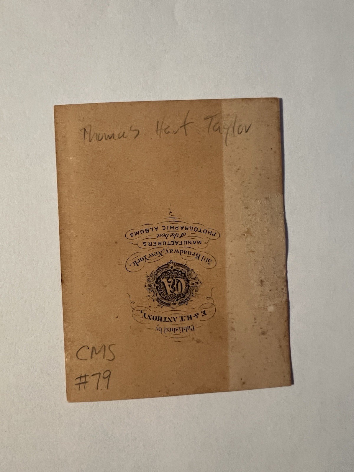 Civil War Carte De Visite CDV General Thomas Taylor - Bad Cut