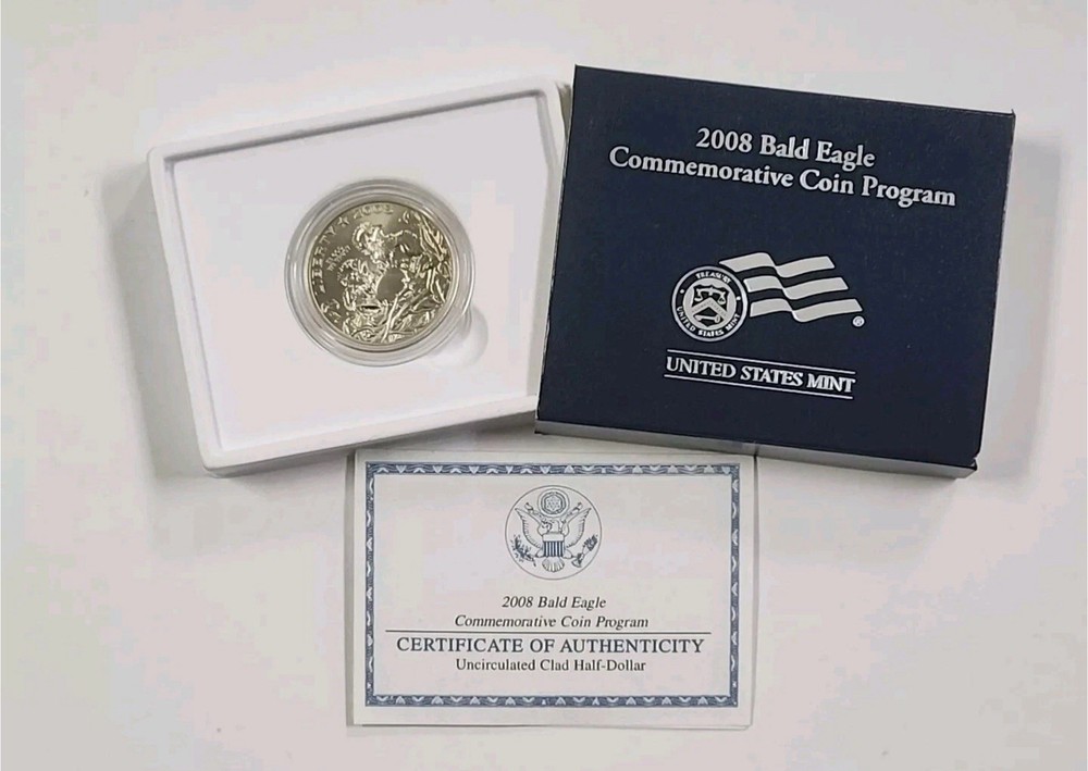 2008-S  BALD EAGLE  UNCIRCULATED  Clad Half Dollar ,  US Mint Box  With COA!
