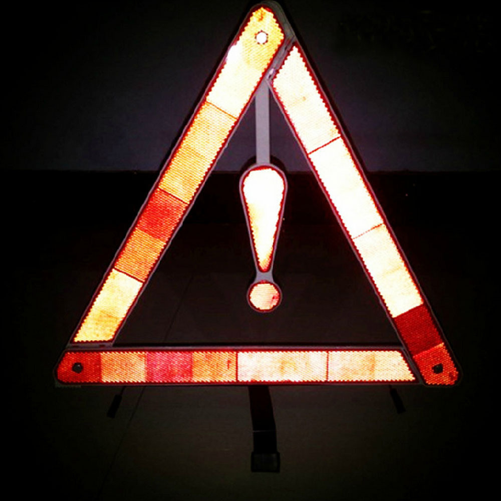 Large Warning Car Triangle Reflective Road Emergency Breakdown Safety Hazard AT