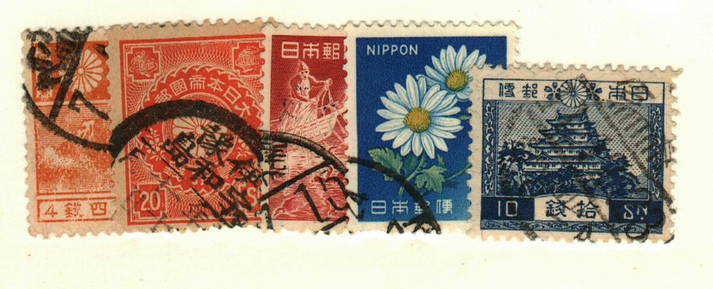 Japan #105, 172, 196, 584 used