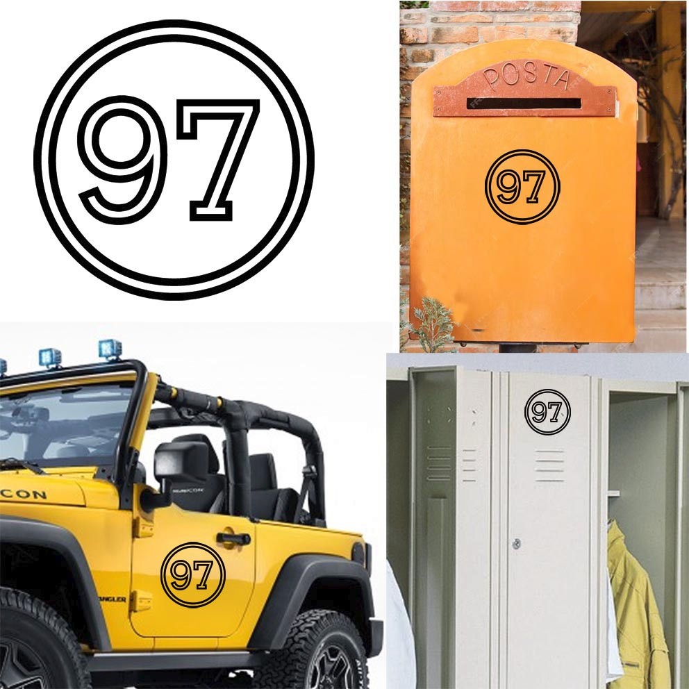 Sticker Vinyl Number 97 Version VII
