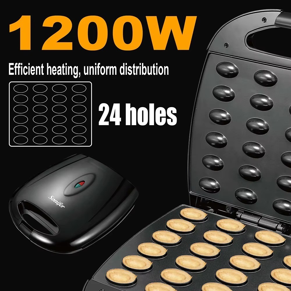 Electric Walnut Cake Maker 24‑Hole Non‑Stick Waffle Snack Machine