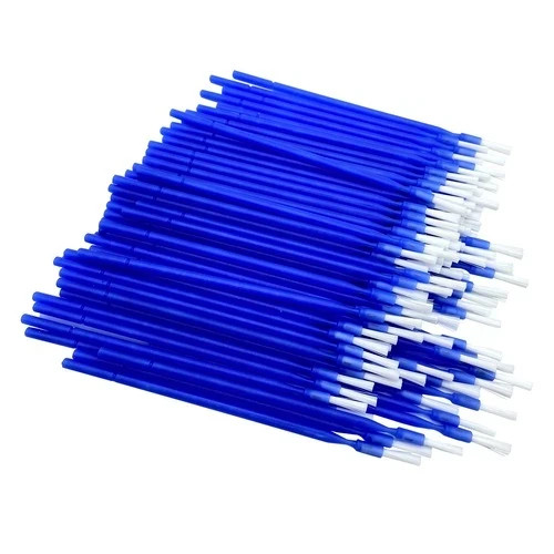 1000Pcs Dental Disposable Micro Brush Bendable Applicator Tips Long Handle Blue