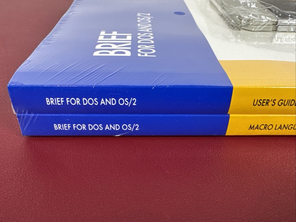 Borland BRIEF DOS and OS/2 User’s + Macro Guide 3.5" Floppy Software--NEW
