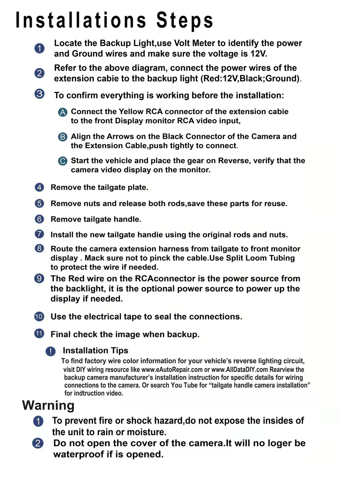 For Dodge Ram 2002-2008 1500 2500 3500 Tailgate Handle with Backup Camera Set