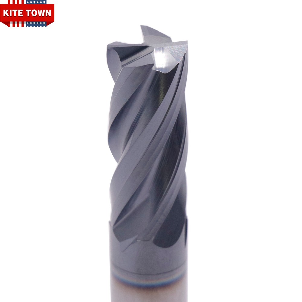 4 Flute 1/2" x 1-1/4" x 3" Variable Helix Solid Carbide End Mill AlTiN Coated