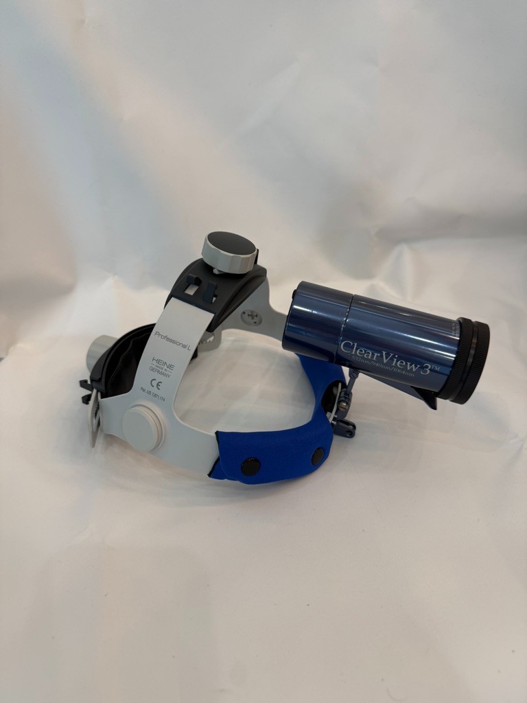 Heine Clearview 3 lamp, Professional L headband and power block