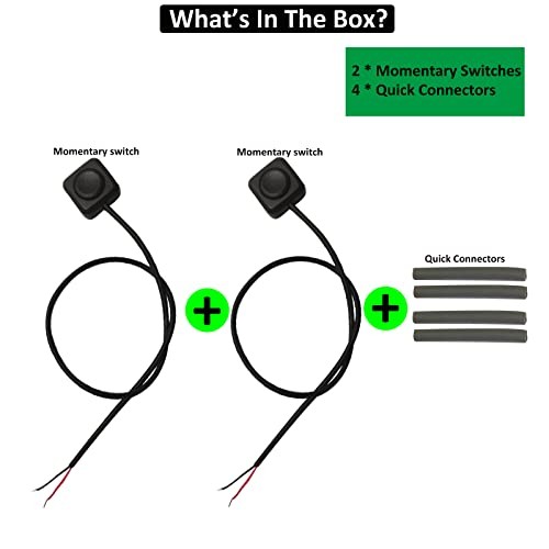 12V 24V Mini Momentary Push Button ON-Off Switch [2 Momentary Switch - Mini