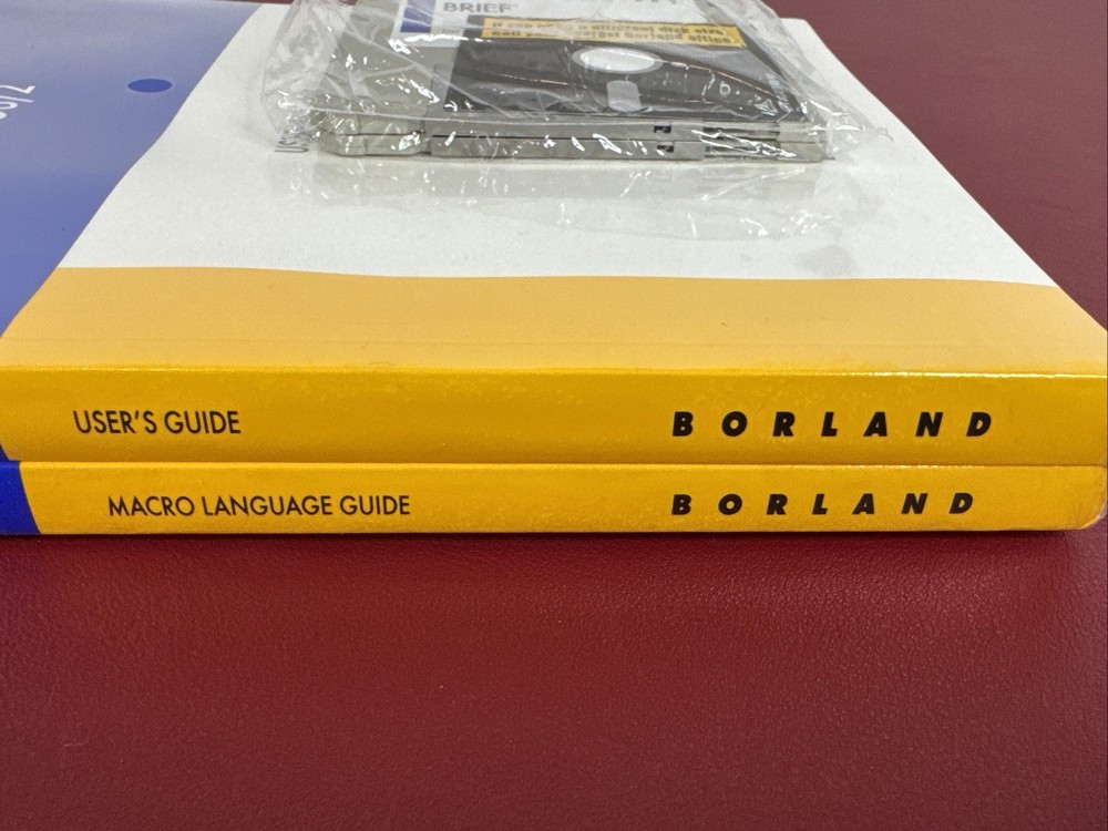 Borland BRIEF DOS and OS/2 User’s + Macro Guide 3.5" Floppy Software--NEW