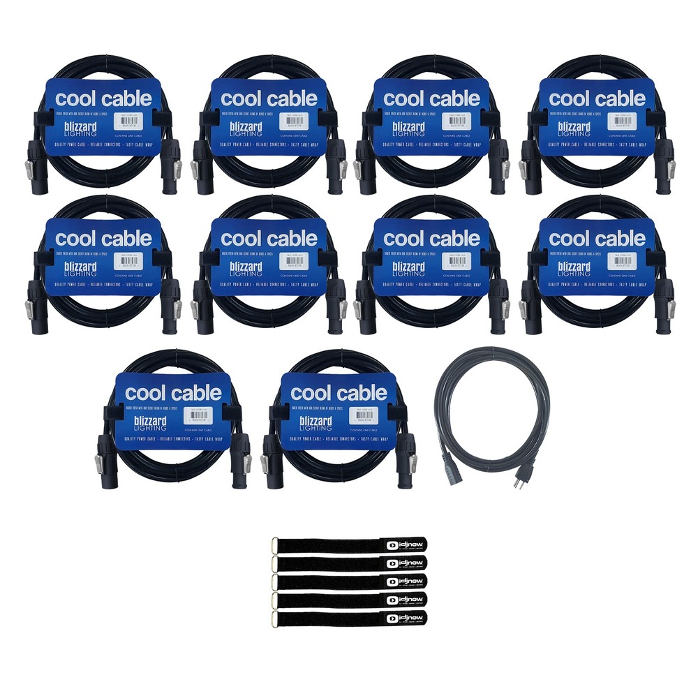 Blizzard Lighting PCT-INTER-1410 10FT Cable 10-Pack & Extension Cord