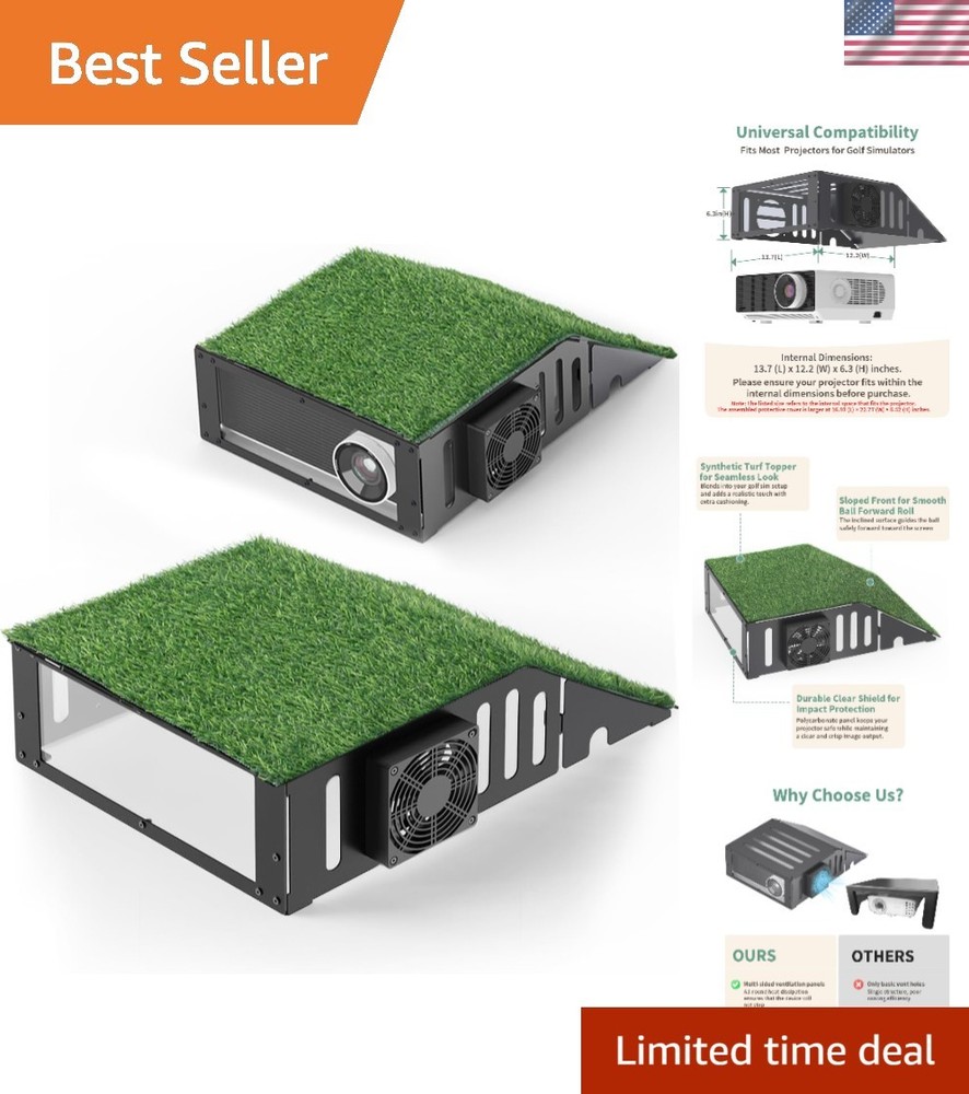 Golf Simulator Projector Cover - Floor Mounted Enclosure for Projectors with ...