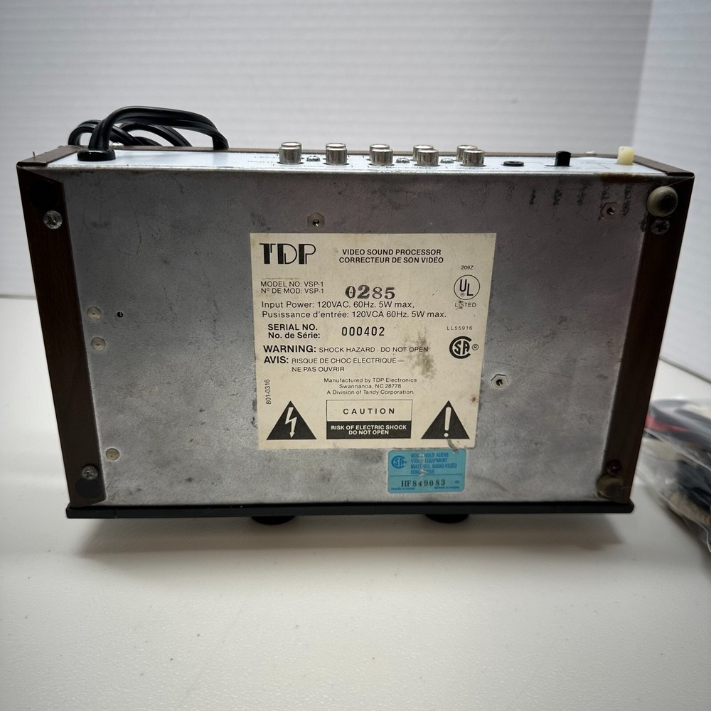 VTG TDP Video Sound Processor Model # VSP-1 Powers On