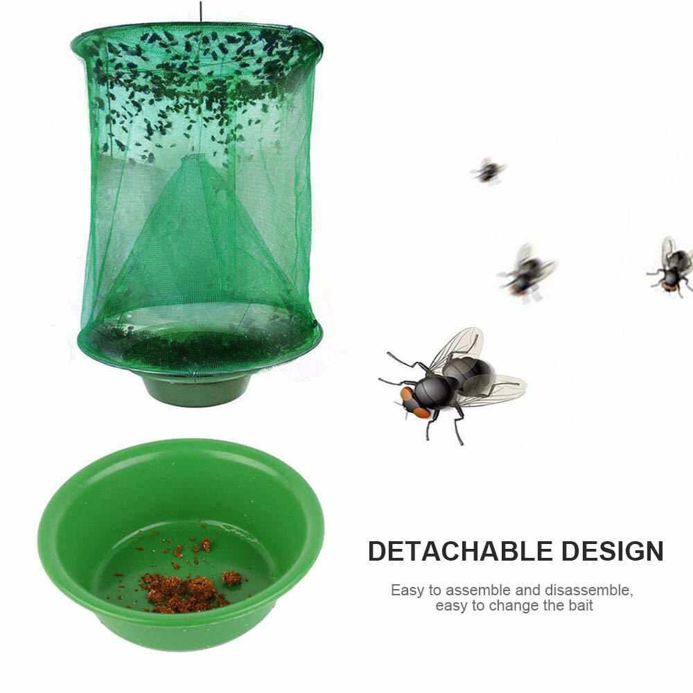 4-Pack Fly Trap Ranch Reusable Catcher Killer Cage Net Pest Bug Catch Hanging US