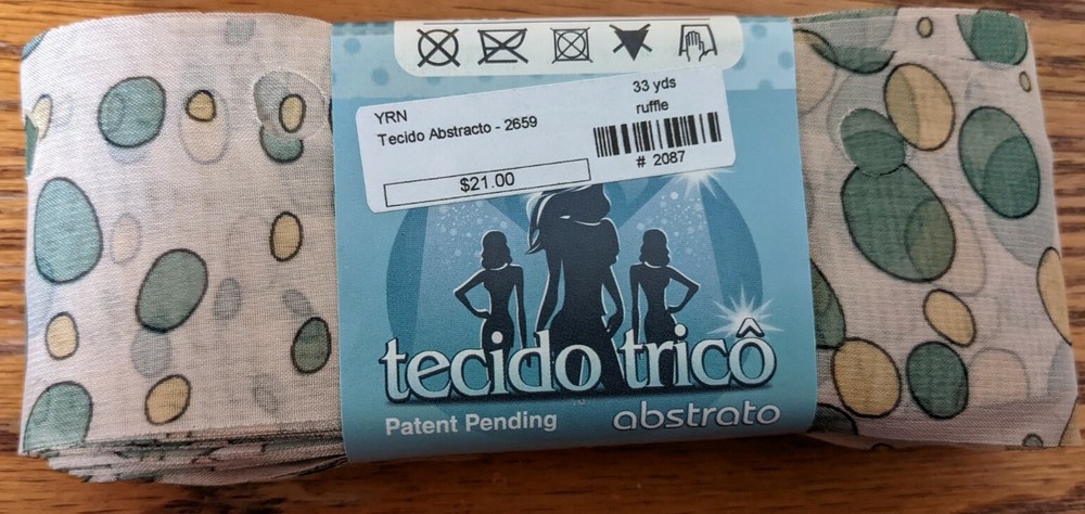 Circulo Tecido Trico Ruffle Ribbon - Abstrato patterns